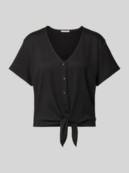 Blusenshirt mit Saum zum Binden von Tom Tailor Denim Schwarz - 2