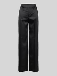 Wide Leg Hose mit Bügelfalten von monari Schwarz - 15