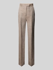 Straight Leg Leinenhose mit Bügelfalten Modell 'SATIRA' von Max Mara Studio Beige - 39