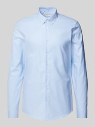Slim Fit Business-Hemd mit Knopfleiste Modell 'Santena' von CK Calvin Klein Blau - 36