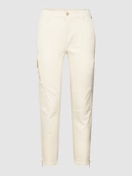 Straight Fit Jeans im Destroyed-Look Modell 'RICH CARGO' von MAC Beige - 14