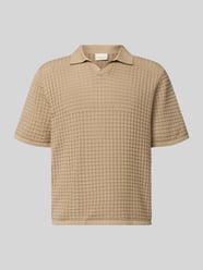 Regular Fit Poloshirt mit V-Ausschnitt von JACK & JONES Beige - 41