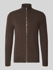 Jacke aus Baumwoll-Mix in Strick-Optik von Profuomo Beige - 7
