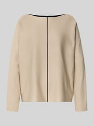 Comfort Fit Strickpullover mit anders farbiger Rückseite von s.Oliver BLACK LABEL Beige - 22