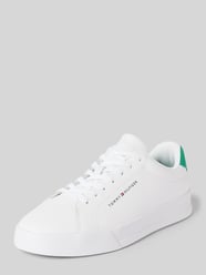 Sneaker aus Leder mit Label-Detail Modell 'COURT' von Tommy Hilfiger Weiß - 32