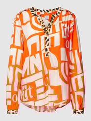 Bluse in Two-Tone-Machart Modell 'Schlupf' von Emily Van den Bergh Orange - 31