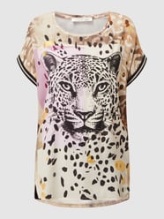 Blouseshirt met dierenprint  van Oui Grijs / zwart - 6