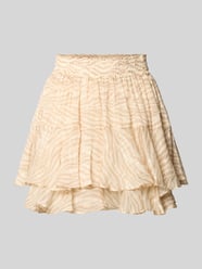 Minirock mit Seiden-Anteil und Volantsaum Modell 'EIVISSA' von MC2 Saint Barth Beige - 11