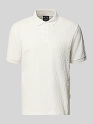 Koszulka polo w kroju regular fit ze strukturalnym wzorem od Armani Exchange - 11