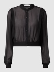 Cropped Bluse aus Chiffon Modell 'Jadea' von YOUNG POETS SOCIETY Schwarz - 9