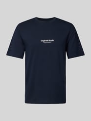 T-Shirt mit Rundhalsausschnitt Modell 'JORVESTERBRO' von Jack & Jones Blau - 7