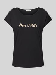 T-Shirt mit Label-Print von Marc O'Polo Schwarz - 48