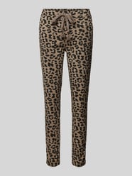 Slim fit stoffen broek met tunnelkoord, model 'AN44NI' van ZABAIONE Bruin - 16