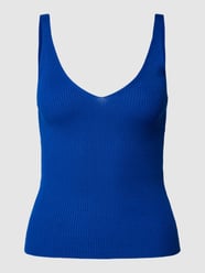 Top in Ripp-Optik Modell 'GYMNASTI' von Mango Blau - 35