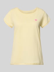 t-shirt z haftem i okrągłym dekoltem od Christian Berg Woman - 1