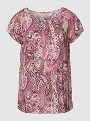 Blusenshirt aus Viskose mit Allover-Muster Modell 'Kie' von Soyaconcept Rosa - 22