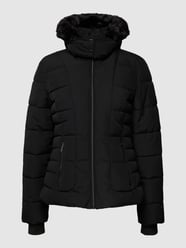 Steppjacke mit Kunstpelzkragen von Jake*s Collection Schwarz - 34