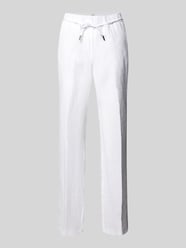 Straight Leg Leinenhose mit Bindegürtel Modell 'STYLE.FARINA' von Brax - 42
