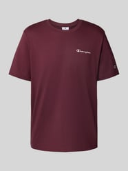 T-shirt z wyhaftowanymi logo i okrągłym dekoltem od CHAMPION - 26
