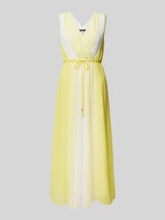 Midi-jurk in wikkellook van comma Geel - 6