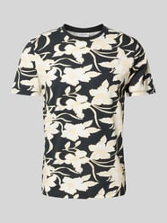 T-Shirt mit Allover-Muster Modell 'desert flower' von Lindbergh Schwarz - 36