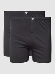 PLUS SIZE boxershort met labelpatch in een set van 2 stuks van Ceceba Plus Grijs / zwart - 2
