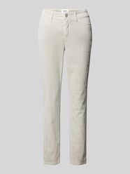 Slim fit corduroy broek in 5-pocketmodel, model 'PIPER' van Cambio Grijs / zwart - 33