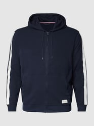Bluza rozpinana PLUS SIZE z kapturem i wpuszczanymi kieszeniami od Tommy Hilfiger Big & Tall Niebieski - 34