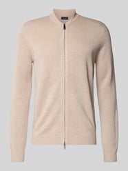 Kardigan rozpinany o kroju slim fit z mieszanki wełny od Christian Berg Men - 16