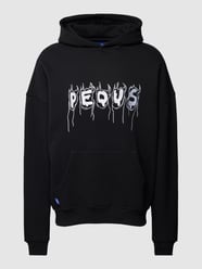 Hoodie mit Label-Print von PEQUS Schwarz - 40