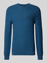 Strickpullover mit Strukturmuster von MCNEAL Blau - 11