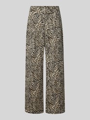 Wide leg stoffen broek met bandplooien, model 'KATE' van ICHI - 27