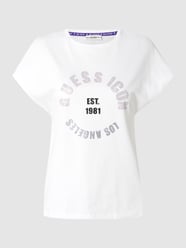 T-Shirt mit Logo aus Strasssteinen Modell 'Tonya' von Guess - 7