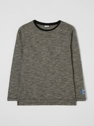 Longsleeve in melangelook  van s.Oliver RED LABEL Grijs / zwart - 41