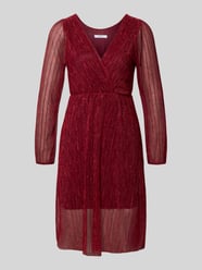 Minikleid mit V-Ausschnitt von ZABAIONE Bordeaux - 7