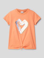 T-Shirt mit Paillettenbesatz von s.Oliver RED LABEL Orange - 29
