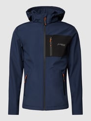 Kurtka softshell z kapturem model ‘TYSON’ od Jack & Jones Niebieski - 2