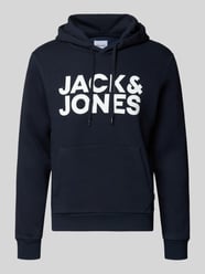 Hoodie mit Label-Print und Känguru-Tasche von JACK & JONES - 29