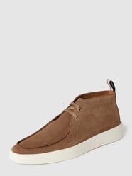 Lage herenschoenen van echt leer met veters, model 'Clay' van BOSS Beige - 41