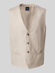 Weste mit Leistentaschen von Christian Berg Men Beige - 7
