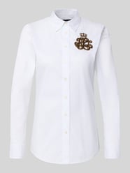 Bluzka koszulowa o kroju slim fit z logo z perełek model ‘JAMELKO’ od Lauren Ralph Lauren - 33