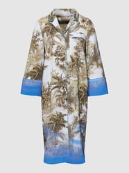 Knielanges Kleid mit Allover-Muster von Marc Cain Blau - 36