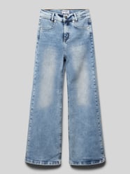 Wide Leg Jeans mit Label-Patch von Blue Effect Blau - 6