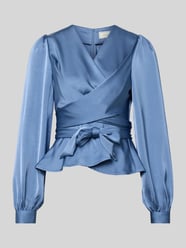 Regular Fit Bluse mit V-Ausschnitt Modell 'Rista' von Neo Noir - 43