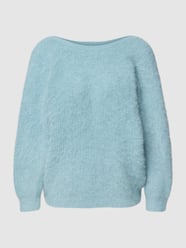 Sweter z dzianiny w stylu kopertowym od Bash Niebieski - 8