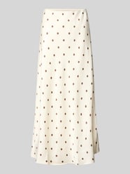 Maxirock aus Satin Modell 'Bovary' von Neo Noir Beige - 30