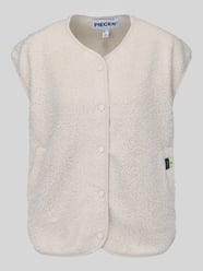 kamizelka o kroju regular fit z bocznymi wpuszczanymi kieszeniami model 'KATTY' od PIECES - 30
