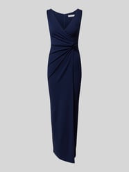 Abendkleid in Wickel-Optik von SISTAGLAM Blau - 37