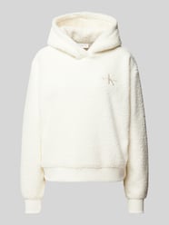 Fleece-Hoodie mit Label-Stitching von Calvin Klein Jeans Beige - 17