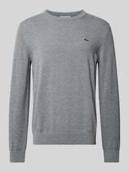 Sweter z dzianiny z naszywką z logo od Lacoste - 31